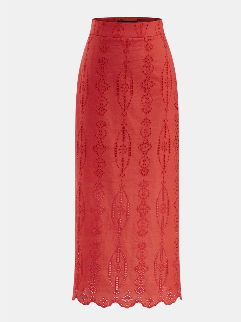 Commense Cotton Eyelet Embroidery Top & Midi Skirt Set Size Small NWT - Picture 4 of 10